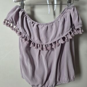 Guess Purple / Lavender Off Shoulder Top - Large